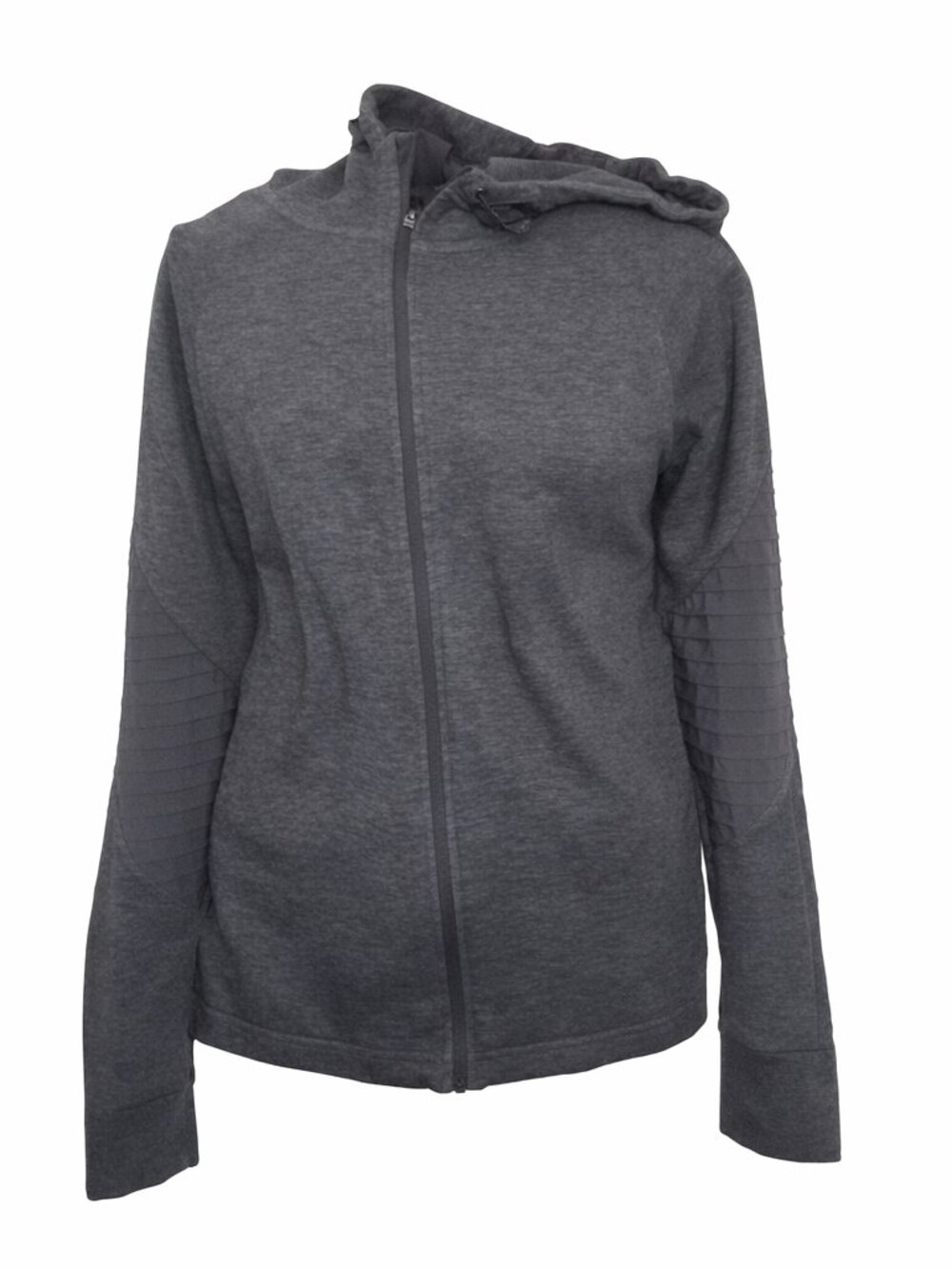 AVIA GREY ZIP UP HOODED JACKET WITH THUMB HOLES SIZE XXL